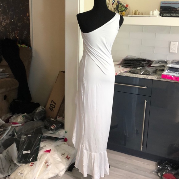 White one shoulder summer midi - Picture 5 of 8